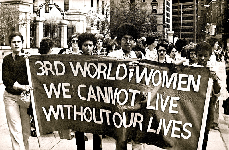 Members of the Combahee River Collective, a trailblazing group started by Black lesbian feminists in Boston in 1974, participate in a rally.